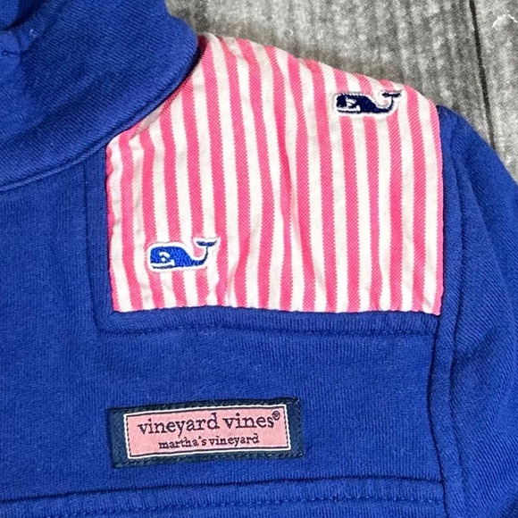 Child’s Vineyard Vines Shep 1/4 Zip Pink Stripe [6029] - Picture 4 of 9